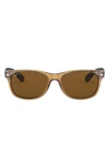 Ray Ban Standard New Wayfarer 55mm Polarized Sunglasses In Honey