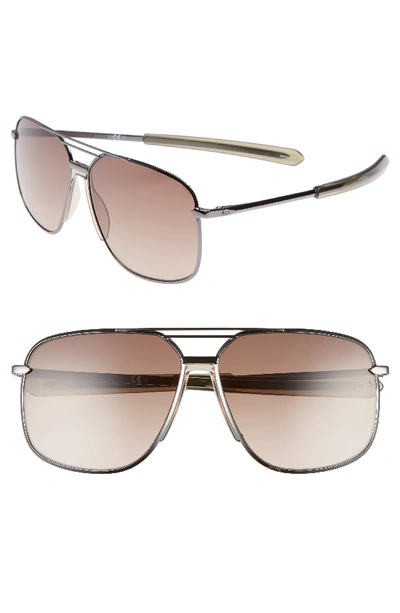 Rag & Bone Caravan 62mm Oversize Aviator Sunglasses - Dark Ruthenium