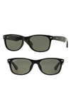 Ray Ban New Wayfarer Classic 58mm Polarized Sunglasses In Black Polar