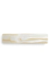 France Luxe Mottled Classic Rectangle Barrette In Alba