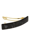 France Luxe Rectangle Volume Hair Barrette In Nacro Black