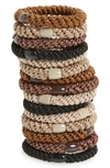 L Erickson Grab & Go 15-pack Braided Ponytail Holders In Molokini