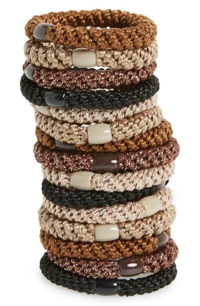 L Erickson Grab & Go 15-pack Braided Ponytail Holders In Molokini