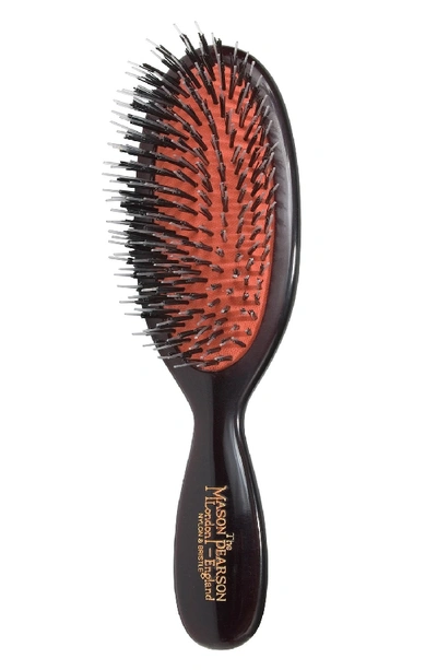 Mason Pearson Popular Mixture Nylon & Boar Bristle Brush For Long Coarse To Normal Hair In Black