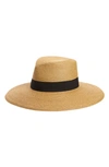 ERIC JAVITS DAPHNE BROAD BRIM STRAW FEDORA,13801