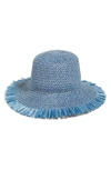 ERIC JAVITS 'TIKI' BUCKET HAT - BLUE,13826