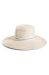 Eric Javits 'daphne' Broad Brim Fedora In Cream/ Navy