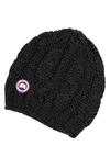 CANADA GOOSE CABLE KNIT MERINO WOOL BEANIE,6194L