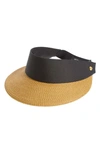 Eric Javits Champ Woven Visor In Black