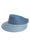 Eric Javits 'squishee Champ' Custom Fit Visor - Blue In Denim