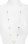 Anna Beck Long Multi Disc Station Necklace In Gold/ Silver