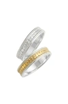 ANNA BECK TWO-TONE STACKING RINGS (SET OF 2),1598RTT