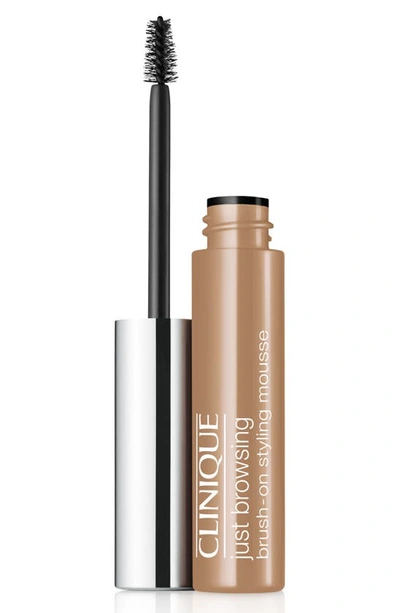 Clinique Just Browsing Brush-on Tinted Brow Styling Mousse In Soft Blonde / Clear