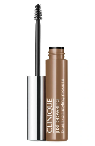 Clinique Just Browsing Brush-on Tinted Brow Styling Mousse In Soft Brown