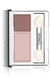 Clinique All About Shadow Eyeshadow Duo In Seashell Pink/ Fawn Satin New
