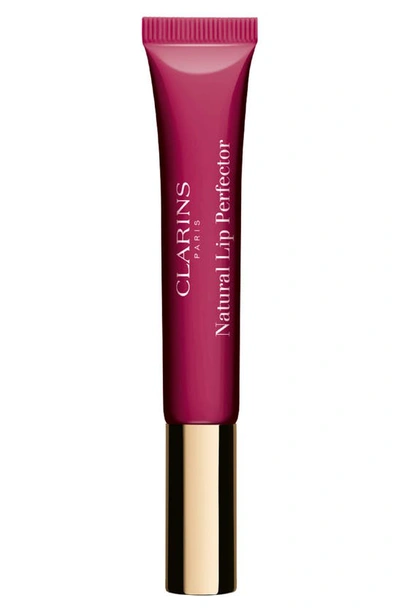 Clarins Natural Lip Perfector Lip Gloss In Plum Shimmer 08