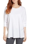 EILEEN FISHER ORGANIC COTTON KNIT TOP,S8SOJ-T4500M