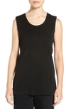 Ming Wang Scoopneck Knit Tank Top In Black