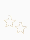 KATE SPADE SCRUNCHED SCALLOPS STAR LARGE HOOPS,098686700765