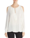 ELIE TAHARI WYATT COLD SHOULDER SILK BLOUSE,E310N548