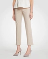 Ann Taylor The Petite Ankle Pant In Cotton Sateen - Curvy Fit In Pearl Blush