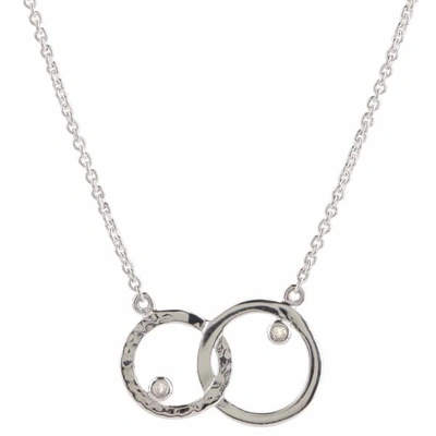 Neola Silver Hoop Necklace