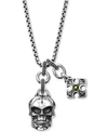 SCOTT KAY MEN'S MULTI-CHARM PENDANT NECKLACE IN STERLING SILVER & 18K GOLD