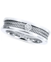 CHARRIOL DIAMOND ACCENT RING IN STAINLESS STEEL