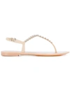 SERGIO ROSSI EMBELLISHED THONG SANDALS,A80820MFN29212728470
