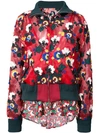 SACAI layered floral print bomber jacket,0381012767764