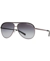 Armani Exchange Polarized Sunglasses, Ax Ax2002p In Gunmetal Black/grey Gradient Polar