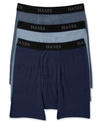 Hanes Men's Big & Tall 3-pk. Boxer Briefs In Blue