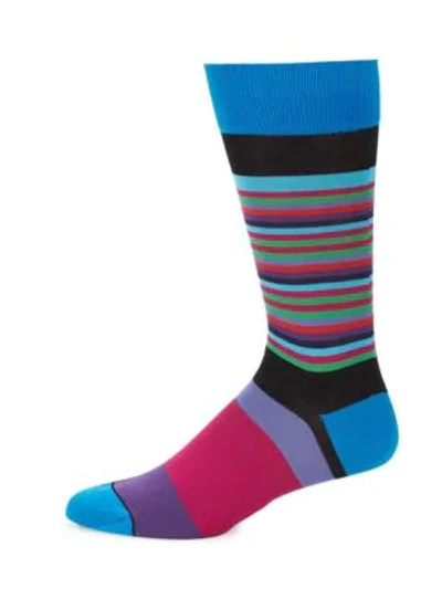 Bugatchi Multicolored Socks In Black