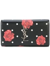 SAINT LAURENT rose print foldover wallet,3722660N23D12768175