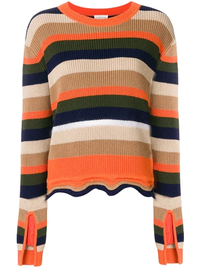 Moncler Multistriped Sweater In Multicolour