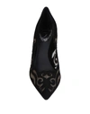 René Caovilla Electric 115 Crystal-embellished Laser-cut Suede And Mesh Pumps In Black