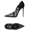 René Caovilla Electric 115 Crystal-embellished Laser-cut Suede And Mesh Pumps In Black