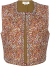 ISABEL MARANT ÉTOILE ISABEL MARANT ÉTOILE HAPHIR PRINTED QUILT VEST - BROWN,GI004718P067E12740265