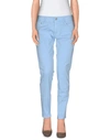 CARE LABEL CARE LABEL WOMAN PANTS SKY BLUE SIZE 30 COTTON, ELASTANE,36770544RC 7