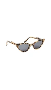 Illesteva Women's Isabella Cat Eye Sunglasses, 52mm In Tortoise/gray