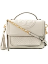 TORY BURCH TORY BURCH QUILTED FOLDOVER SHOULDER BAG - NEUTRALS,4514712748794