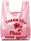 ASHISH pink Thank You sequin tote,B005PINKRED12561923