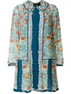 ANNA SUI ANNA SUI FLORAL SHIRT DRESS - BLUE,1118A7212714632