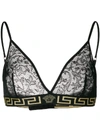 VERSACE VERSACE LACE INTARSIA BRA - BLACK,AUD03056AN0019212725504