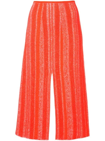 Proenza Schouler Textured-knit Midi Skirt In Pink