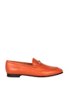 Gucci Brixton Collapsible-heel Leather Loafers In Arancio