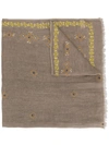 ALTEA embroidered detail scarf,185043212750896