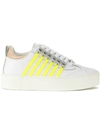 DSQUARED2 DSQUARED2 PLATFORM RUNNERS WITH STRIPE DETAIL - WHITE,SNW00070650042712467893