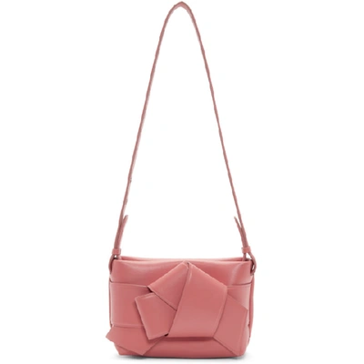 Acne Studios Musubi Knotted Leather Shoulder Bag In Light Pink
