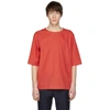 LEMAIRE Red Poplin T-Shirt,M181T0107 LF213